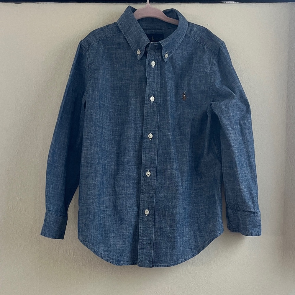 Ralph Lauren Kids Blue Button Down Shirt